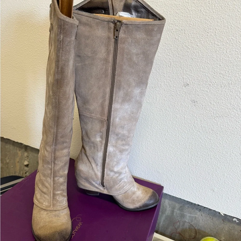 Fergie Over the Knee Boots in Taupe - Picture 2 of 6